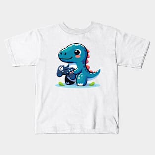 Cute Dinosaur Game Lover Kids T-Shirt